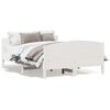 vidaXL Cadre de lit sans matelas blanc 140x190 cm bois de pin massif