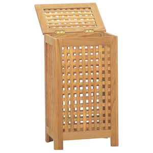 vidaXL Bac &agrave; linge 35x25x60 cm bois de teck massif