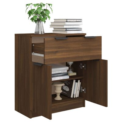 vidaXL Buffet chêne marron 60x30x70 cm Bois d'ingénierie