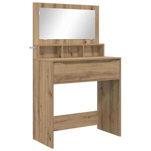 vidaXL Tables de maquillage pour chambre avec tiroir Ch&ecirc;ne artisanal