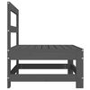 vidaXL Canap&eacute;s centraux de jardin 2 pcs gris bois de pin massif