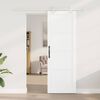 vidaXL Porte coulissante Blanc 73,5 x 211 cm Pin massif