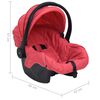 vidaXL Poussette pour b&eacute;b&eacute; 3-en-1 Rouge Aluminium