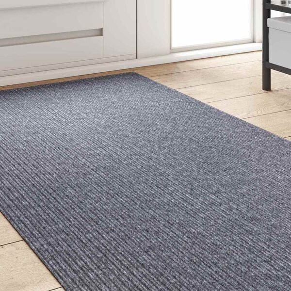 vidaXL Tapis Couloir Gris clair 80 x 400 cm tissu