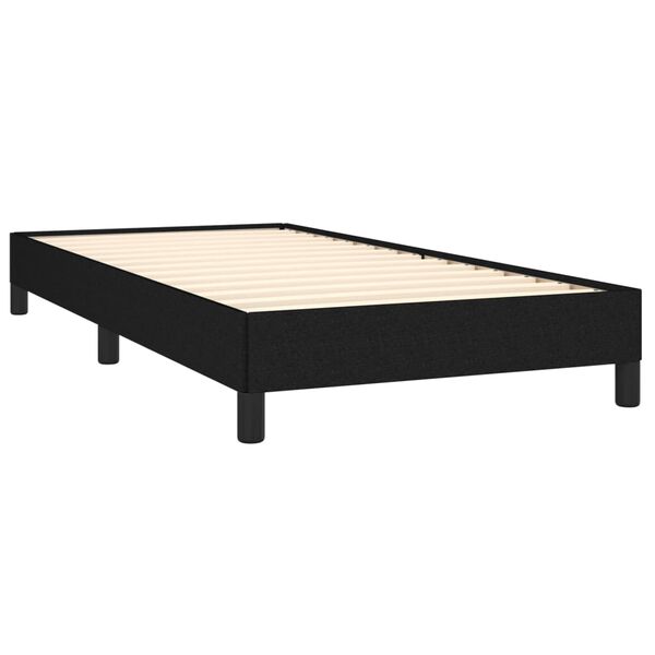 vidaXL Cadre de lit sans matelas noir 90x200 cm tissu