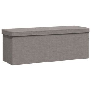 vidaXL Banc de rangement pliable gris clair faux lin