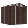 vidaXL Abri de jardin marron 191 x 215 x 198 cm en acier galvanis&eacute;