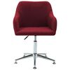 vidaXL Chaises pivotantes à manger lot de 2 rouge bordeaux tissu