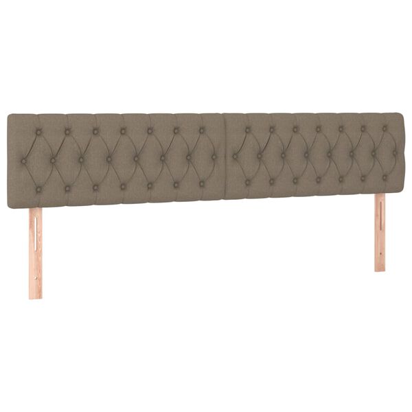 vidaXL T&ecirc;tes de lit Taupe 200x7x78/88 cm Tissu