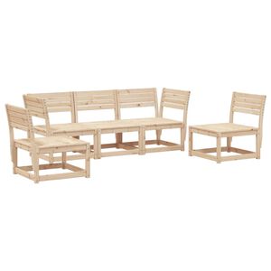 vidaXL Salon de jardin 5 pcs bois de pin massif