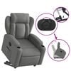 vidaXL Fauteuil inclinable &eacute;lectrique gris fonc&eacute; tissu