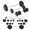 vidaXL Ensemble d'halt&egrave;res et barres d'halt&egrave;res 90 kg