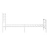 vidaXL Cadre de lit m&eacute;tal sans matelas avec pied de lit blanc 90x200cm