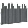 vidaXL T&ecirc;te de lit murale Gris 127,5x3x80 cm Bois massif de pin