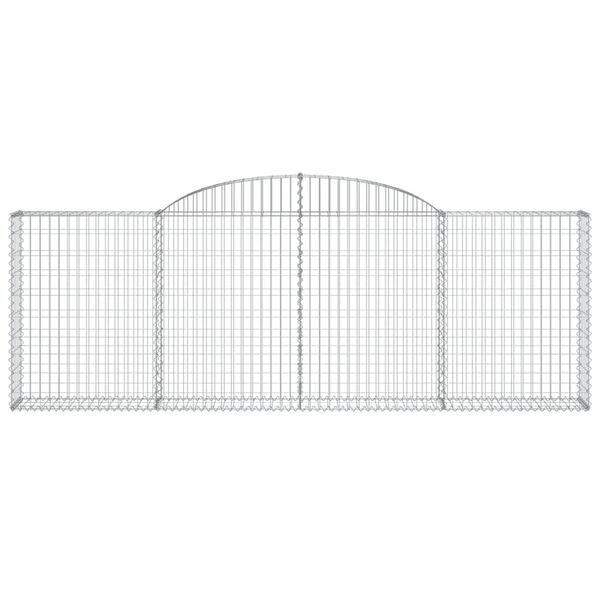 vidaXL Paniers &agrave; gabions arqu&eacute;s 10 pcs 300x30x100/120 cm fer galvanis&eacute;