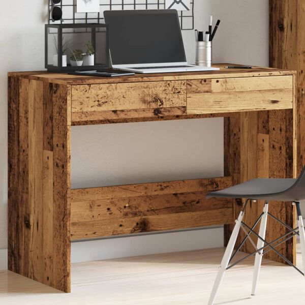 vidaXL Bureau vieux bois 101x50x76,5 cm bois d'ing&eacute;nierie