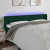 vidaXL T&ecirc;te de lit &agrave; LED Vert fonc&eacute; 163x16x78/88 cm Velours