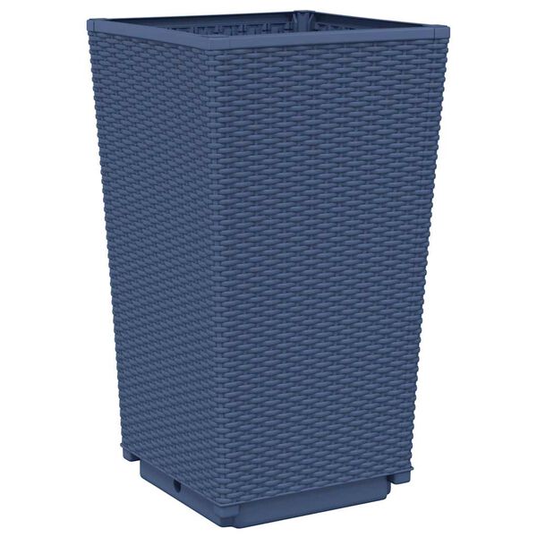 vidaXL Jardini&egrave;res 4 pcs bleu gris 32,5x32,5x57 cm PP