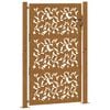 vidaXL Portail de jardin 100x150 cm en acier patin&eacute; avec motif feuille