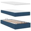 VidaXL Cadre de lit ottoman avec matelas bleu 200x200cm tissu