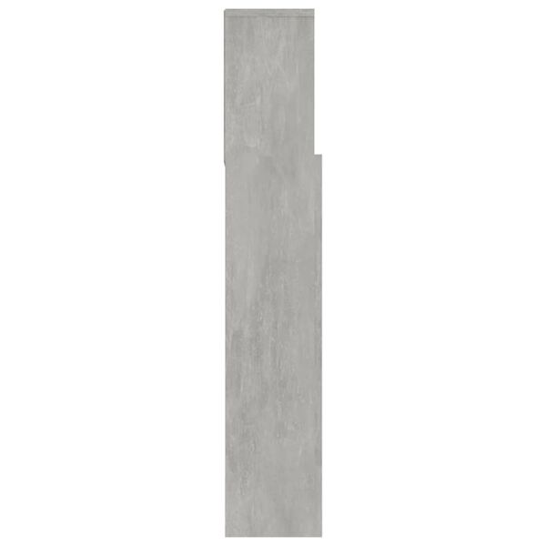 vidaXL Armoire de tête de lit Gris béton 180x19x103,5 cm