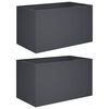 vidaXL Cache-pot de jardin 2 pc Anthracite 100 x 50 x 50 cm