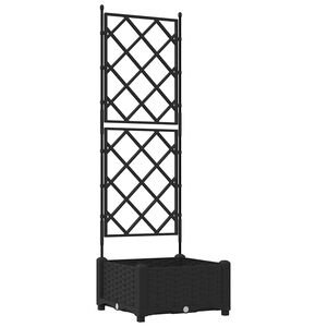 vidaXL Cache-pot de jardin Noir 40 x 40 x 125,5 cm PP