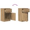 vidaXL Tables de chevet 2 pcs ch&ecirc;ne artisanal 39x35x65 cm