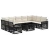 vidaXL Ensemble de canap&eacute; de jardin 10 pc Noir et blanc cr&egrave;me