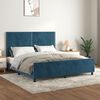 vidaXL Cadre de lit sans matelas bleu fonc&eacute; velours