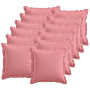 vidaXL Housse de coussin 12 pc HOUTEN Rose 40 x 40 cm Lin synth&eacute;tique