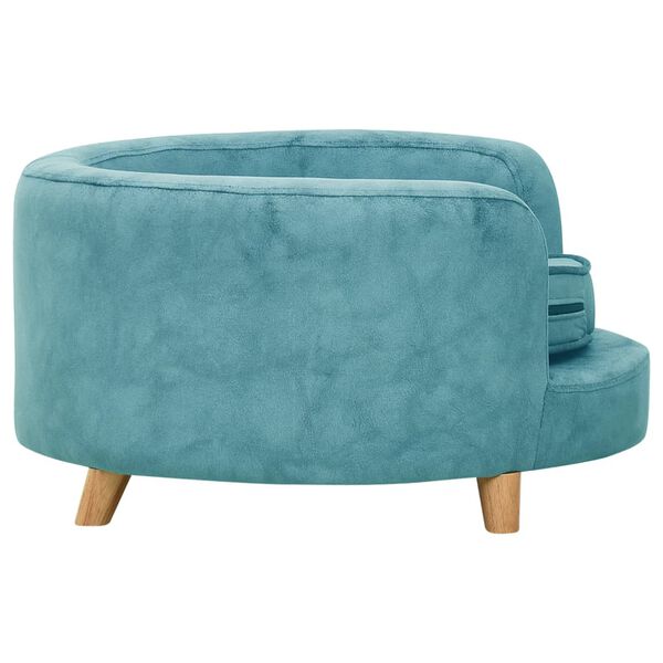 vidaXL Canap&eacute; pour chien Turquoise 69x69x36 cm Peluche