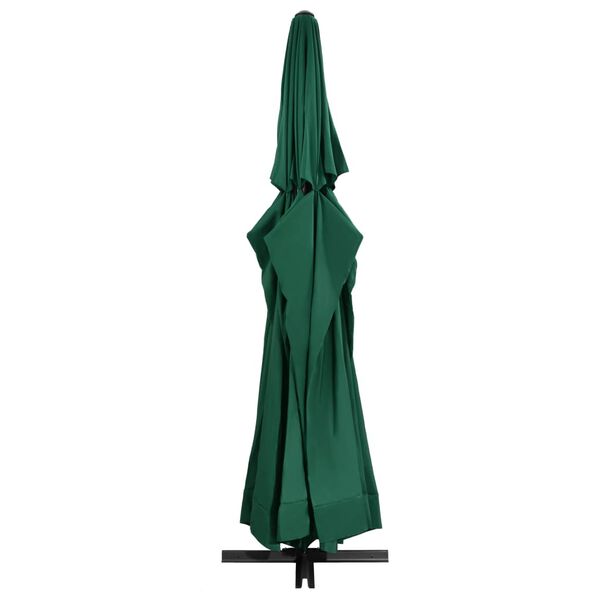vidaXL Parasol de jardin avec mât en aluminium 600 cm vert