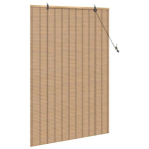 vidaXL Store enrouleur avec des rideaux Nature 120 x 160 cm Bambou