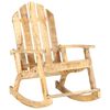 vidaXL Chaise &agrave; bascule de jardin Bois de manguier solide