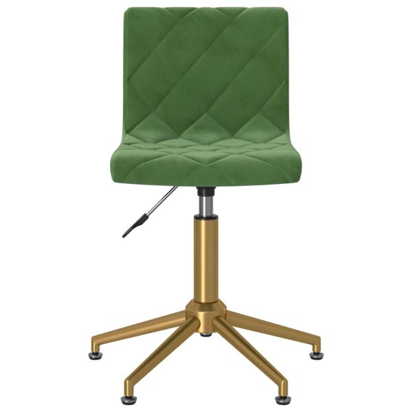 vidaXL Chaises pivotantes &agrave; manger lot de 2 vert fonc&eacute; velours