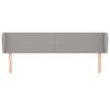 vidaXL T&ecirc;te de lit avec oreilles Gris clair 163x23x78/88 cm Tissu