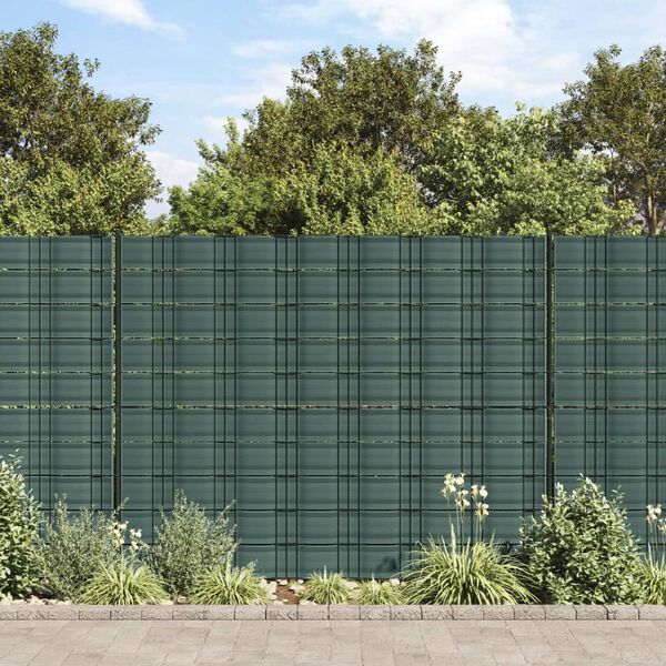 vidaXL Brises-vues de jardin 10 pcs vert 252,5x19 cm PVC