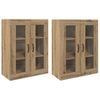vidaXL Armoires Murailles 2 pc ch&ecirc;ne artisanal 69,5 x 34 x 90 cm