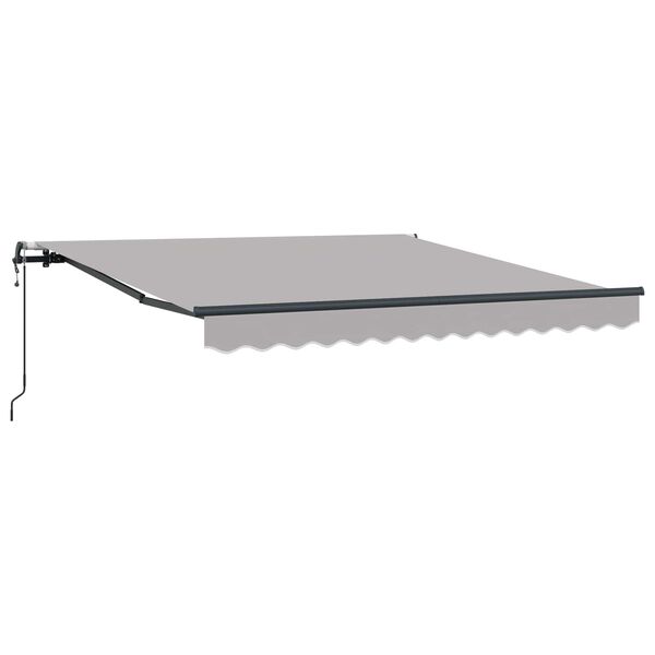 vidaXL Auvent R&eacute;tractable Gris clair 300 x 250 cm Tissu et Aluminium