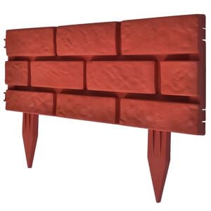 vidaXL Cl&ocirc;ture de jardin avec design de briques 11 pcs