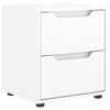 vidaXL Table de chevet VISNES blanc 45x40x50 cm bois d'ing&eacute;nierie