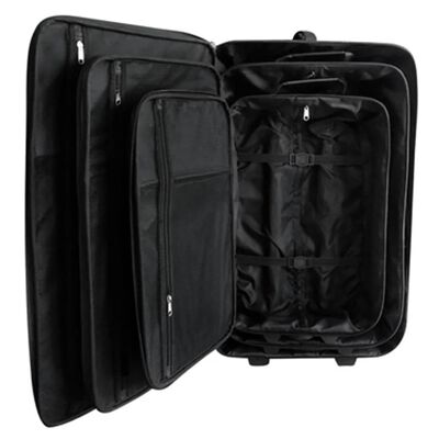 vidaXL Set de valises noires 5 pièces