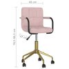 vidaXL Chaises pivotantes &agrave; manger lot de 4 rose velours