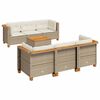 vidaXL Salon de jardin avec coussins 7 pcs beige r&eacute;sine tress&eacute;e