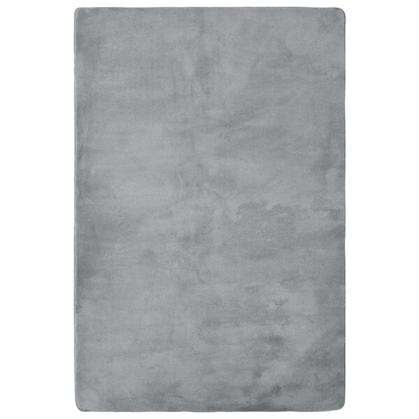 vidaXL Tapis peluche Gris 200x140 cm