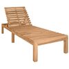 vidaXL Chaise longue bois de teck solide