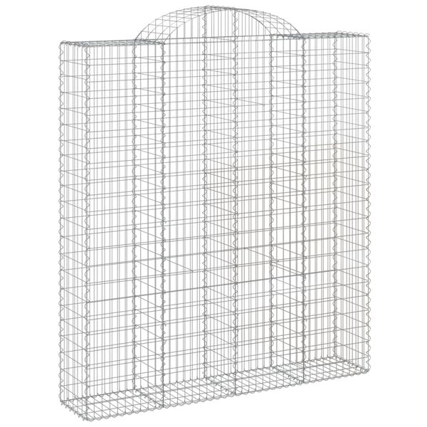 vidaXL Paniers &agrave; gabions arqu&eacute;s 4 pcs 200x50x220/240 cm Fer galvanis&eacute;