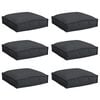 vidaXL Coussin pour assise de palette 6 pcs Noir 40 x 40 x 8 cm