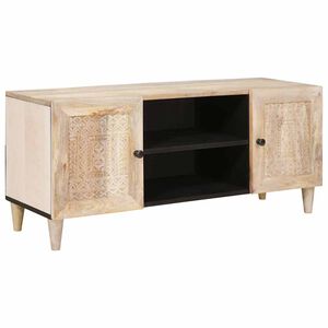 vidaXL Unites TV avec &eacute;tag&egrave;re Blanc 105 x 33 x 46 cm Bois d'ing&eacute;nierie